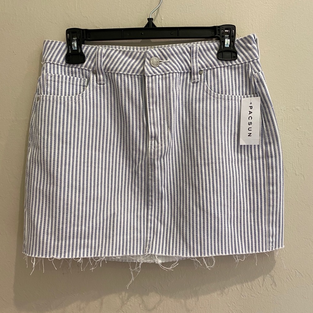 New with Tags Pacsun Blue and White Mini skirt